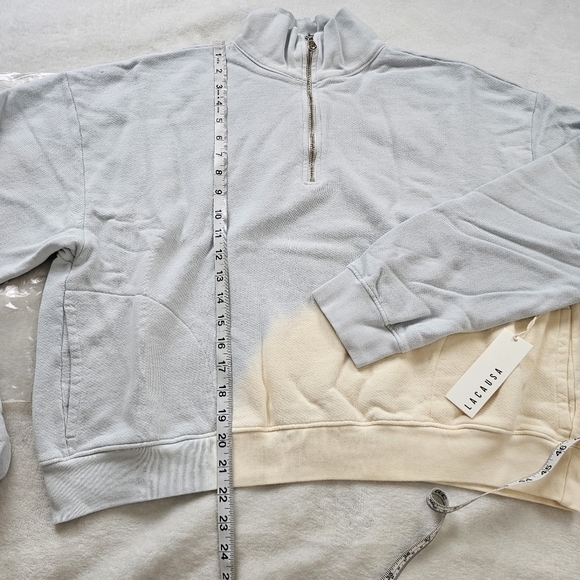 Lacausa Cosmo Zip Up Sweatshirt Two-Tone Cozy Vibes Size Large - Picture 9 of 12